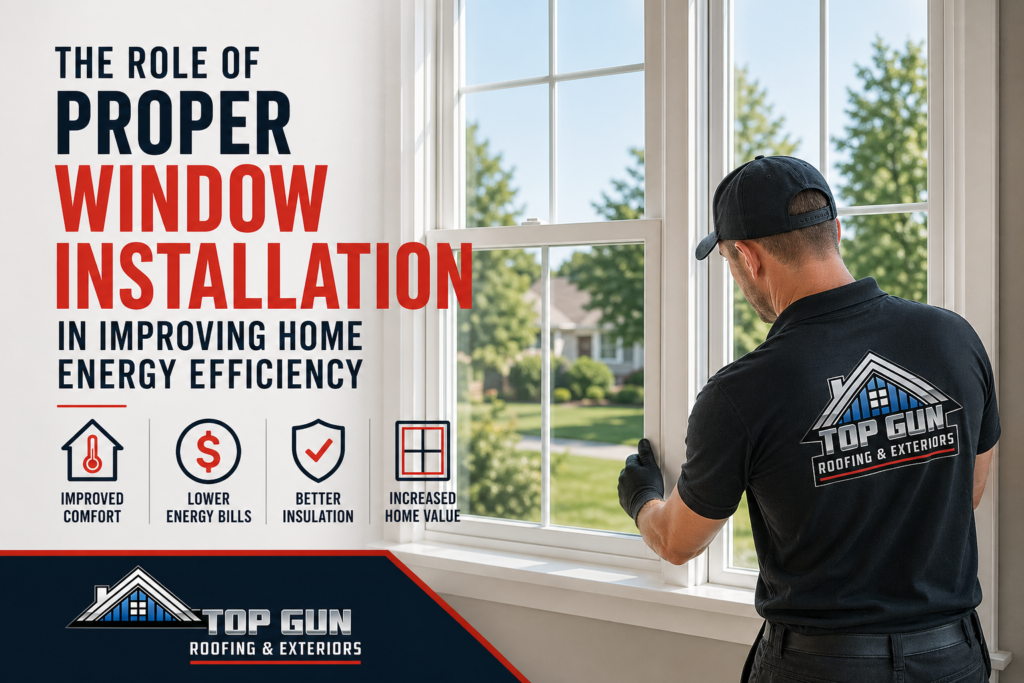 Top Gun Roofing & Exteriors professional window installation in Holland MI improving home energy efficiency and comfort