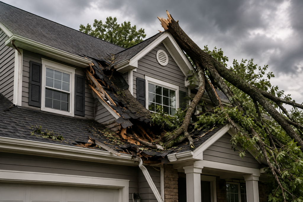 Storm damage roof repair services in Grand Rapids MI